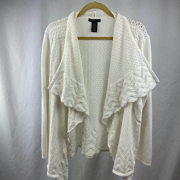 Design History Sweaters - Design History Womens Knit Cardigan White XL